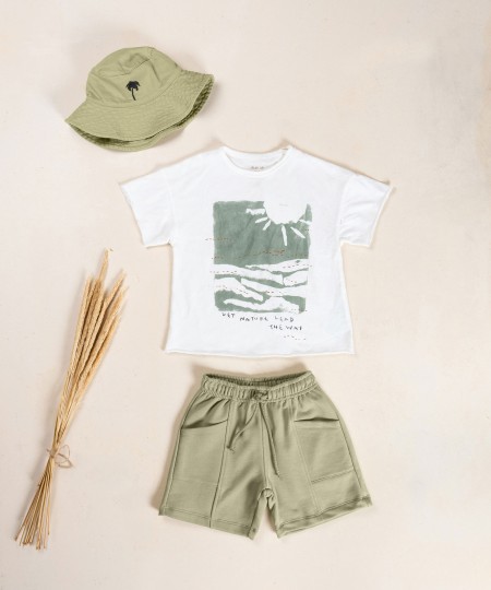 Chapeau en sergé à large rebord