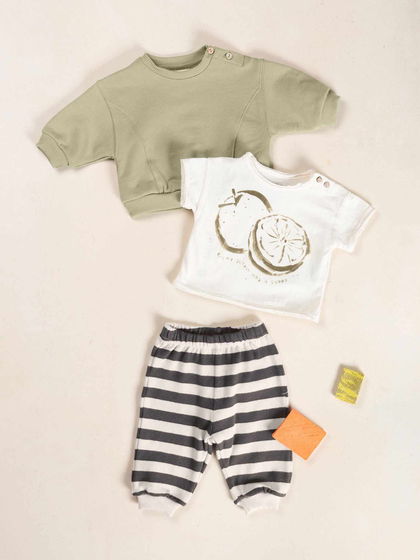 Leggings à rayures avec ceinture élastique