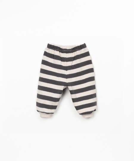 Leggings às riscas com cinto elástico