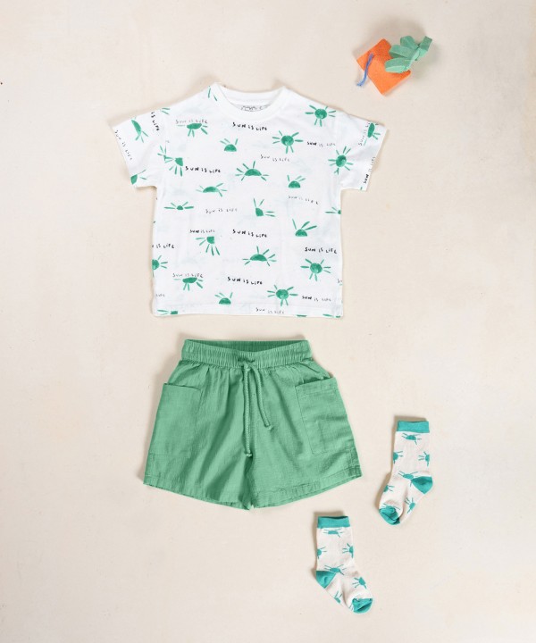 T-shirt anti-UV avec imprim� soleil