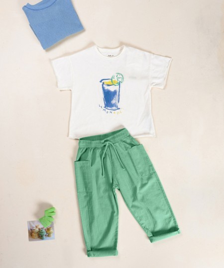 Pantalon en tissu de coton biologique