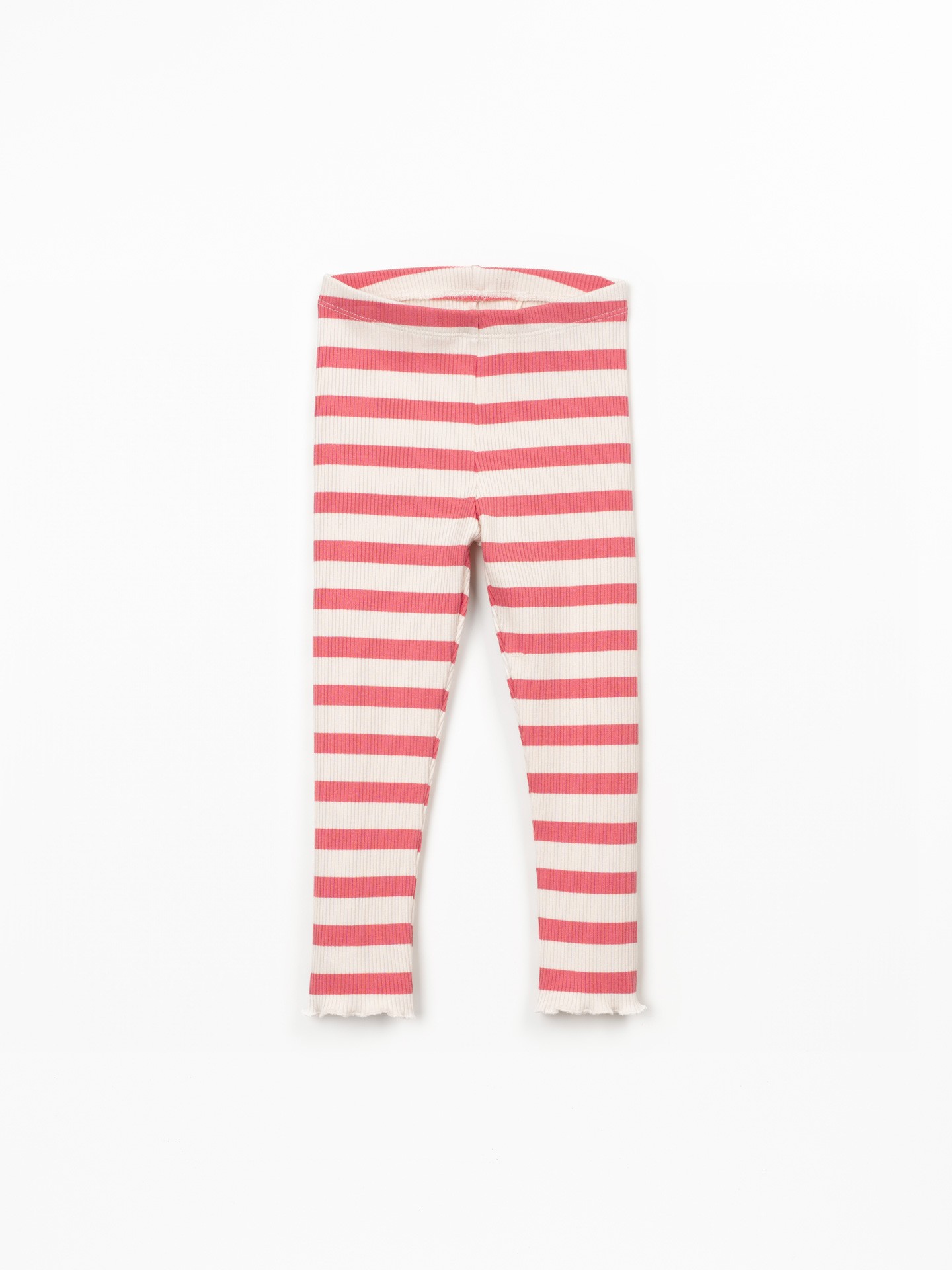 Leggings à rayures en mélange de coton et modal