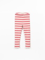 Leggings � rayures en m�lange de coton et modal