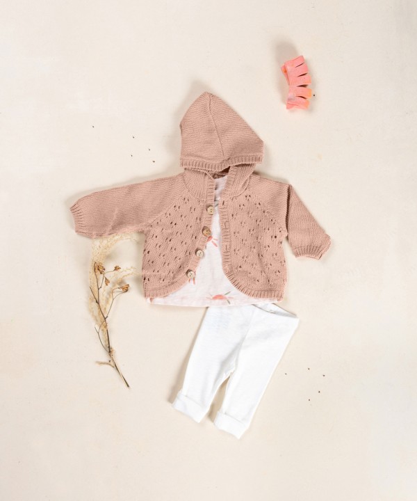 Chaqueta de punto con capucha