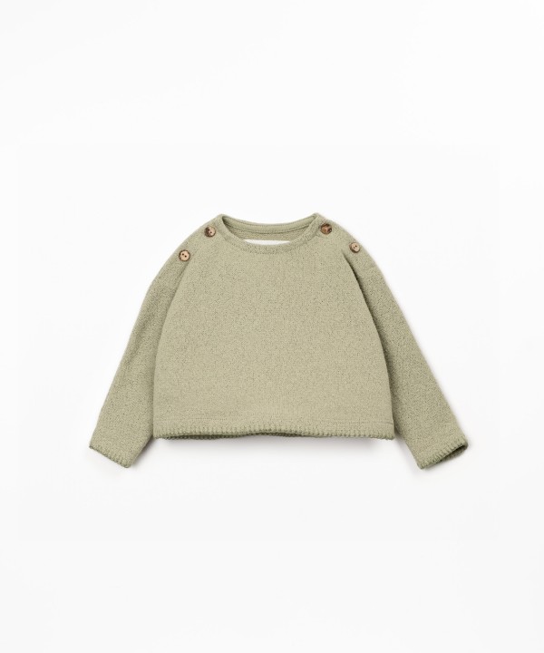 Camisola com mistura de fibras naturais e fibras recicladas