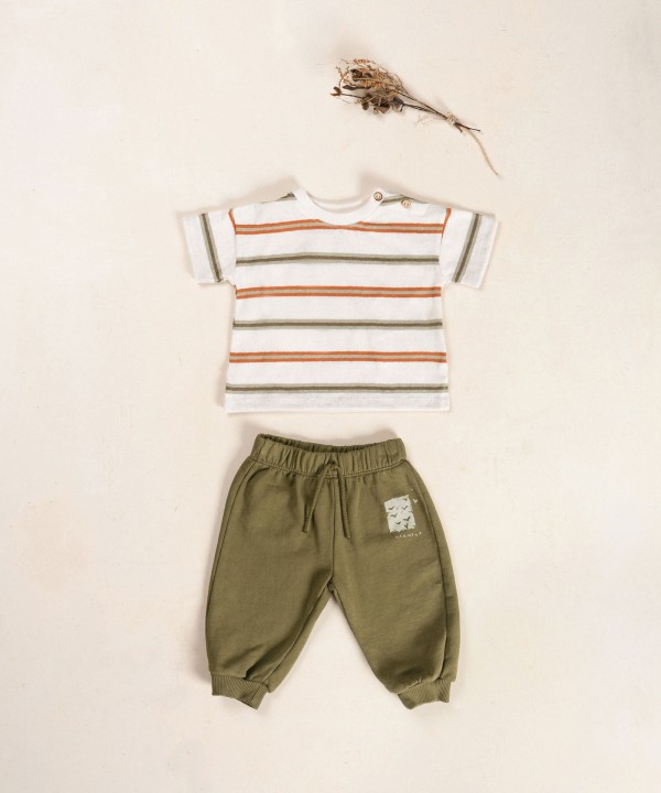 Jersey trousers with design