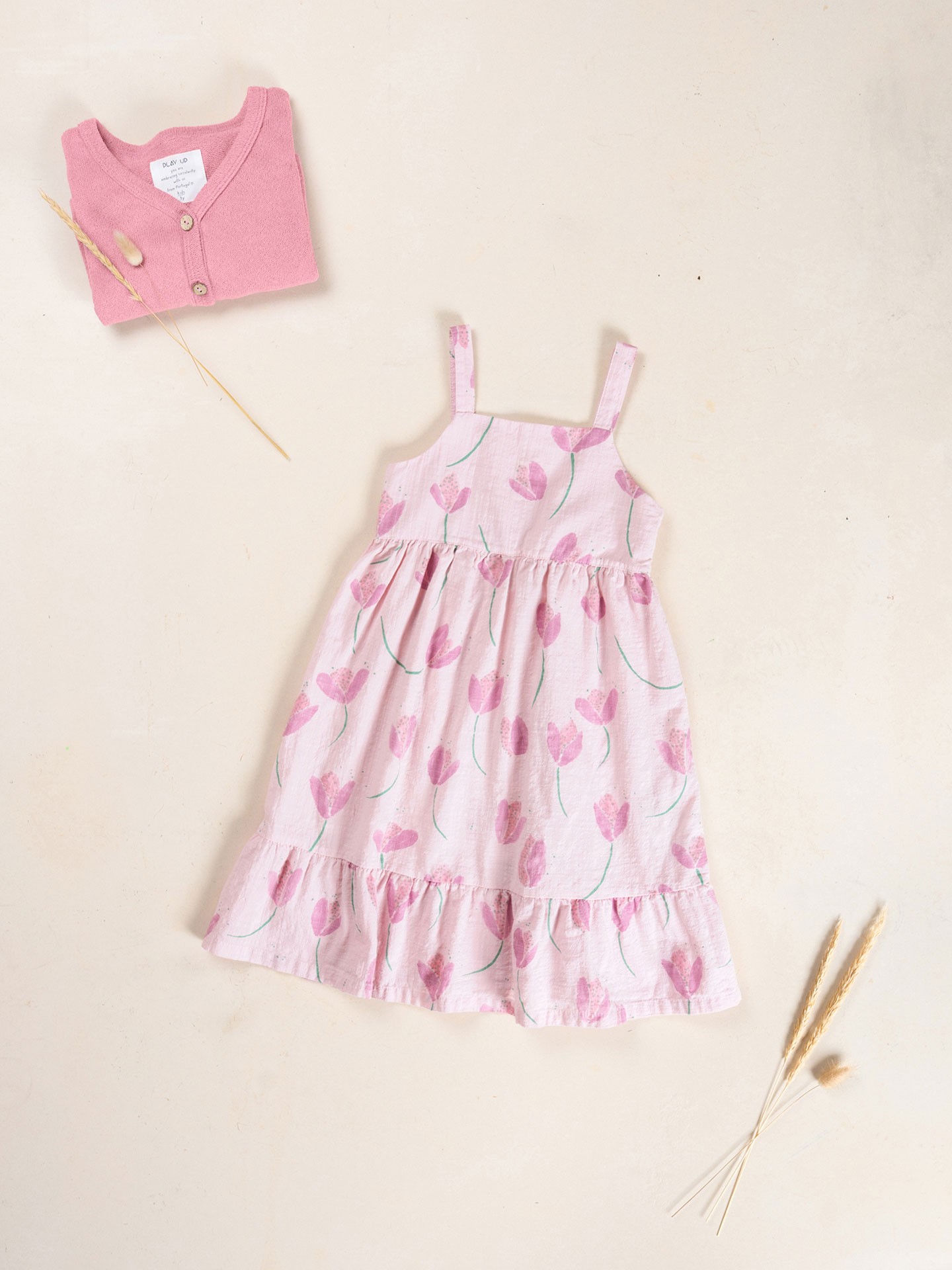 Robe avec imprimé de tulipes