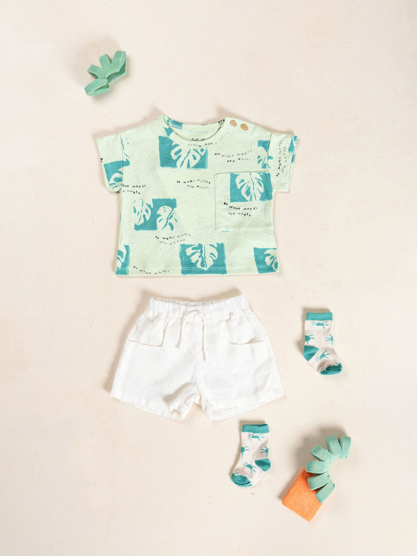 Short en maille en coton biologique