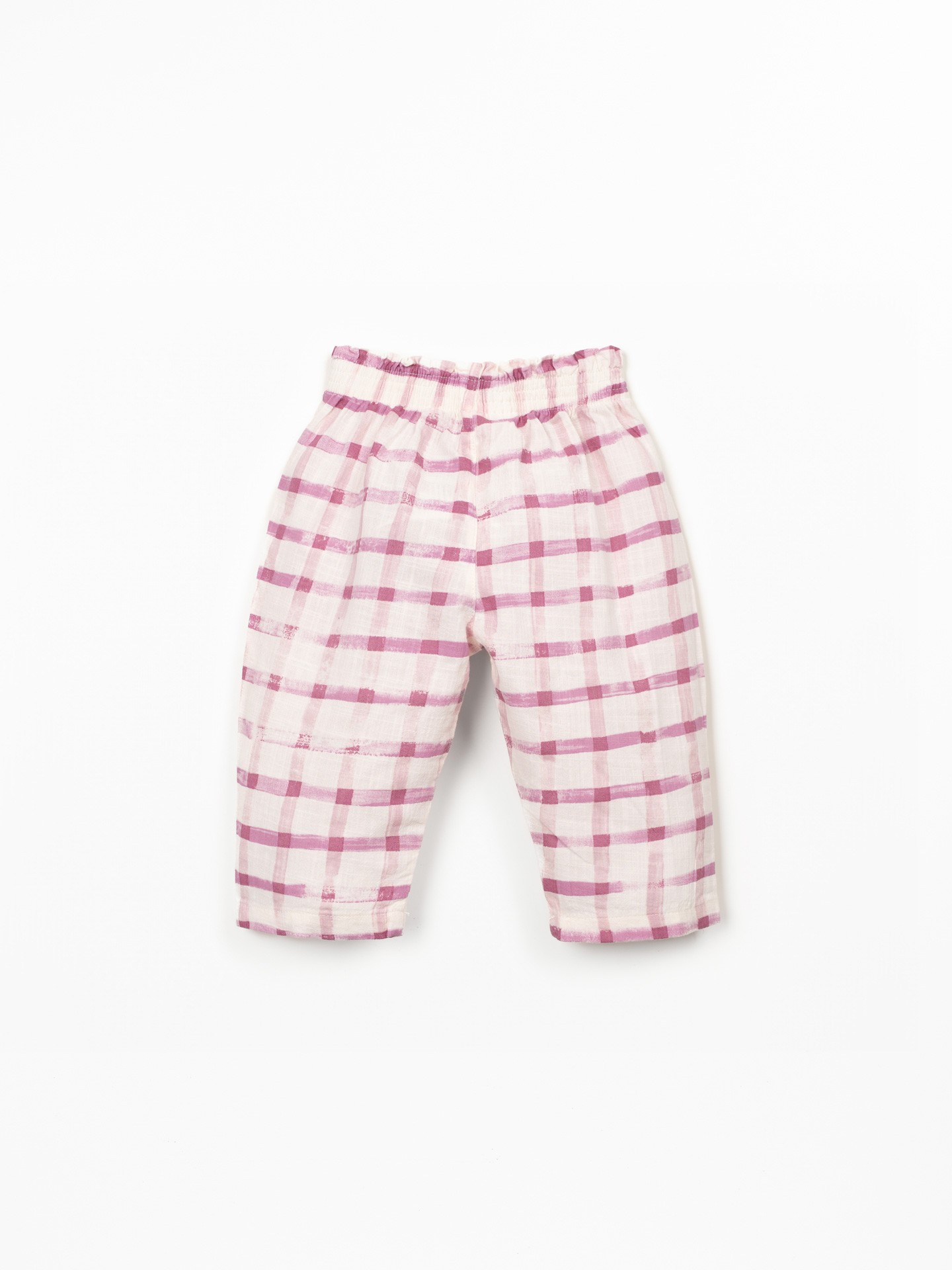 Pantalon à imprimé carreaux