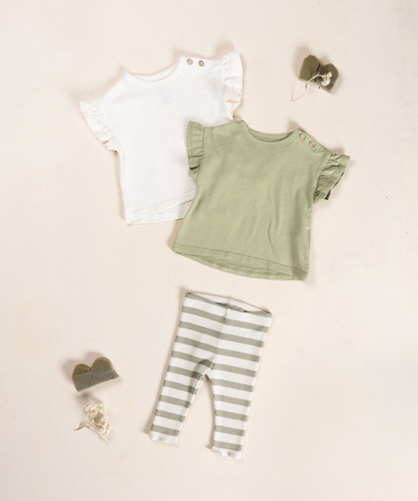 Organic and recycled cotton jersey T-shirt