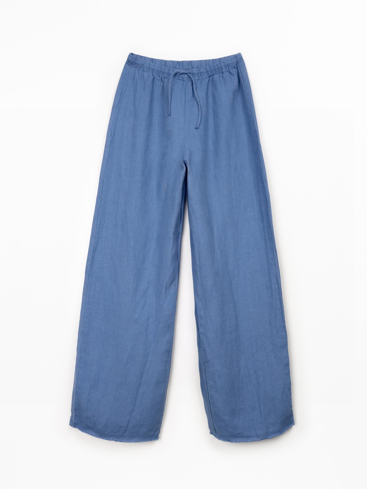 Pantalon en lin avec ceinture ajustable