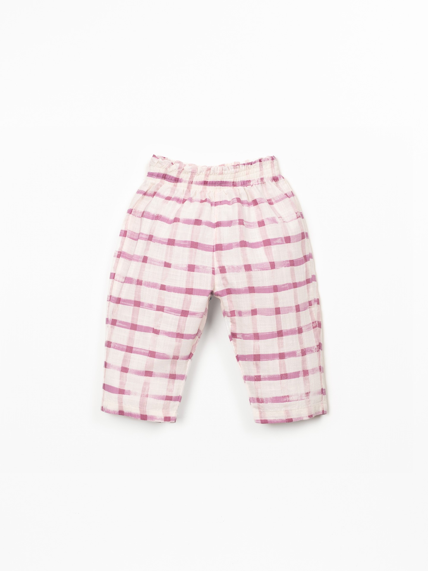 Pantalon à imprimé carreaux