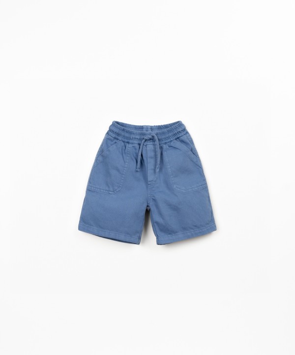 Short en serg� avec poches et cordon r�glable