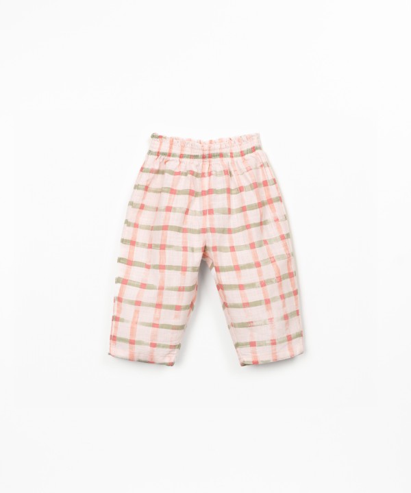 Pantalon à motif à carreaux