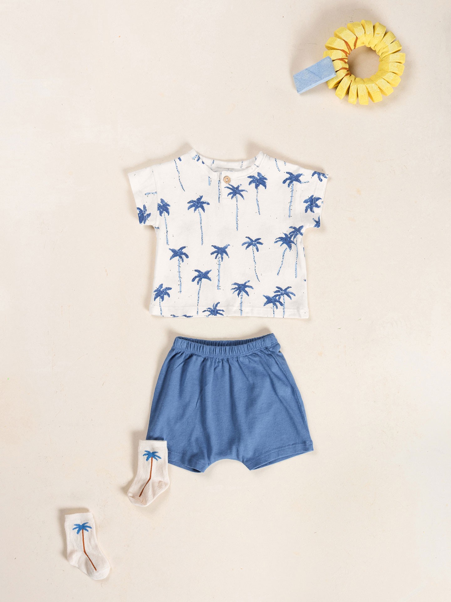 Pyjama en mélange de coton biologique et coton recyclé