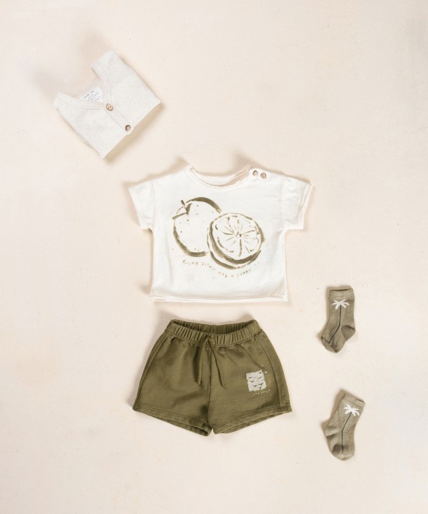 Short en jersey avec motif