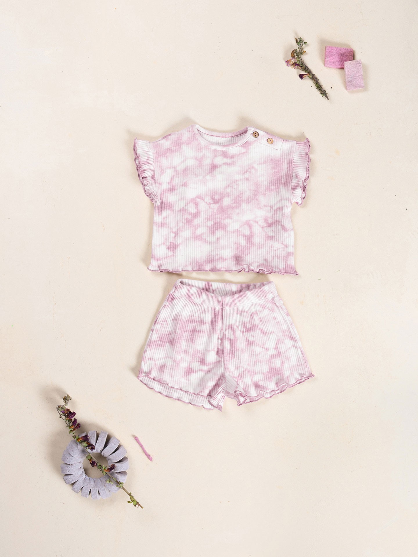 Pyjama en jersey côtelé avec imprimé