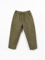 Pantalon en lin avec taille �lastique