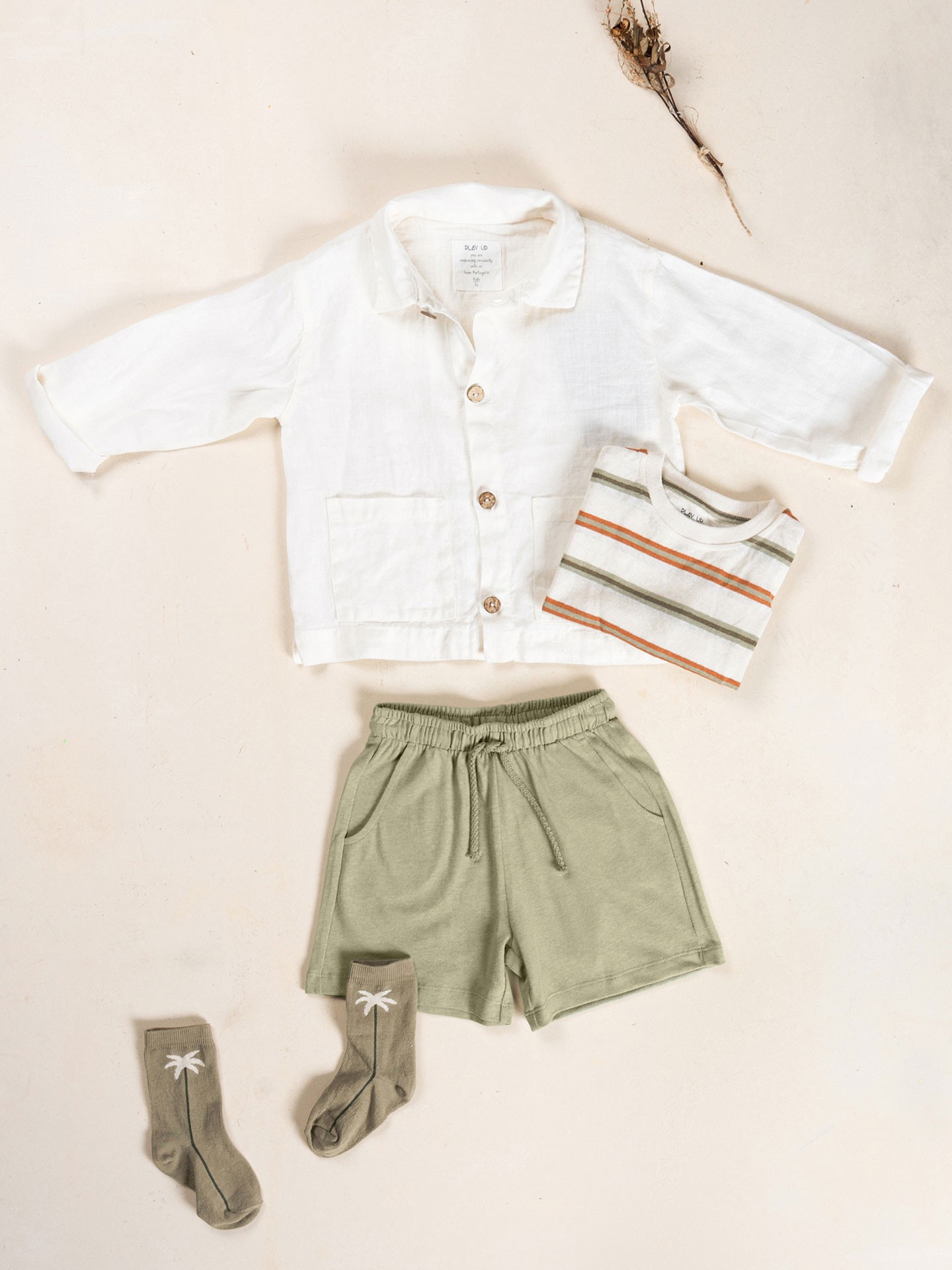 Short en maille avec lin