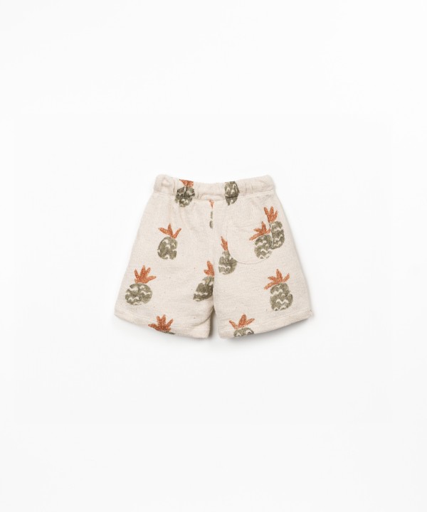 Short en maille avec imprim� ananas