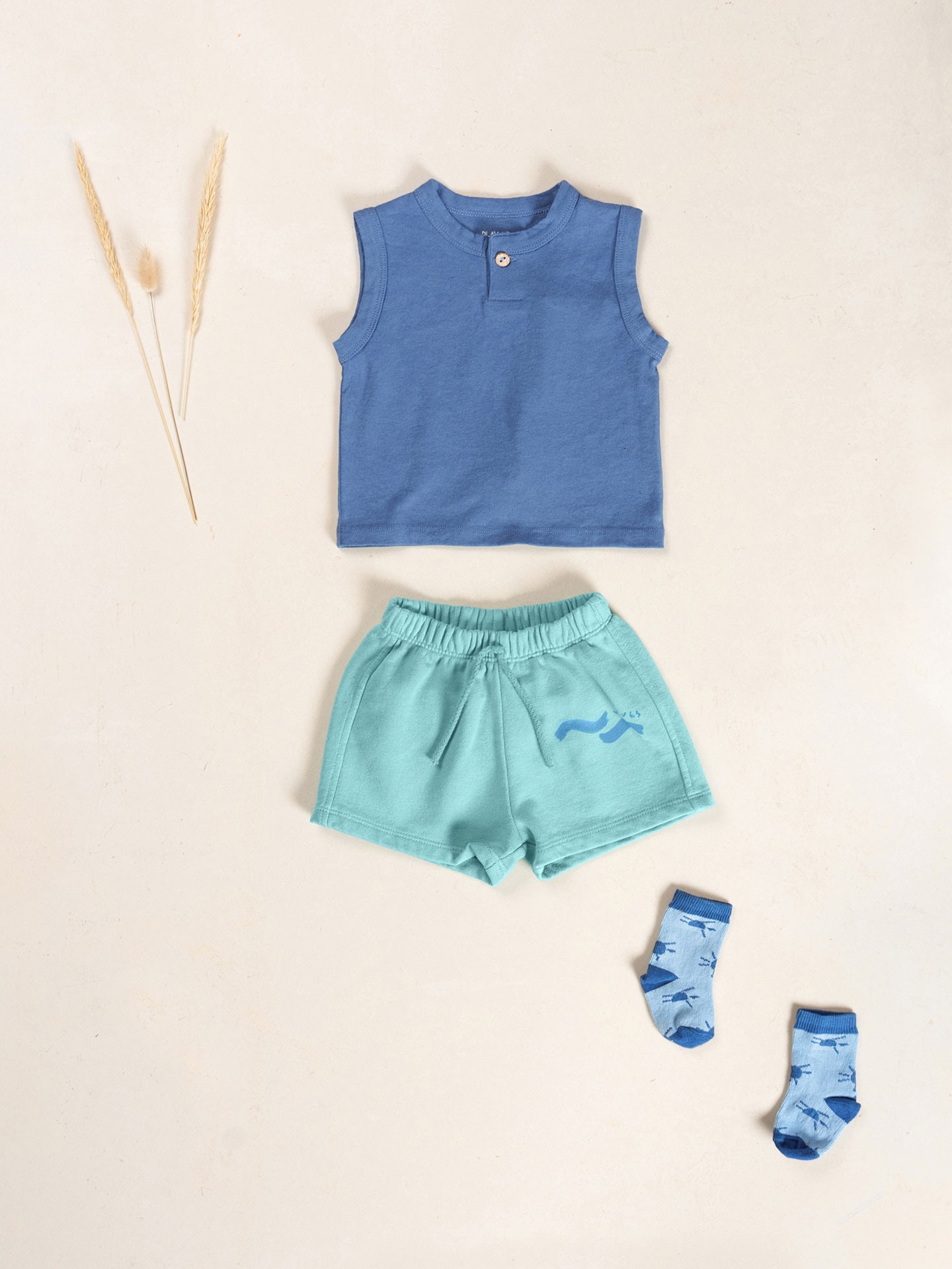 Short en maille avec motif