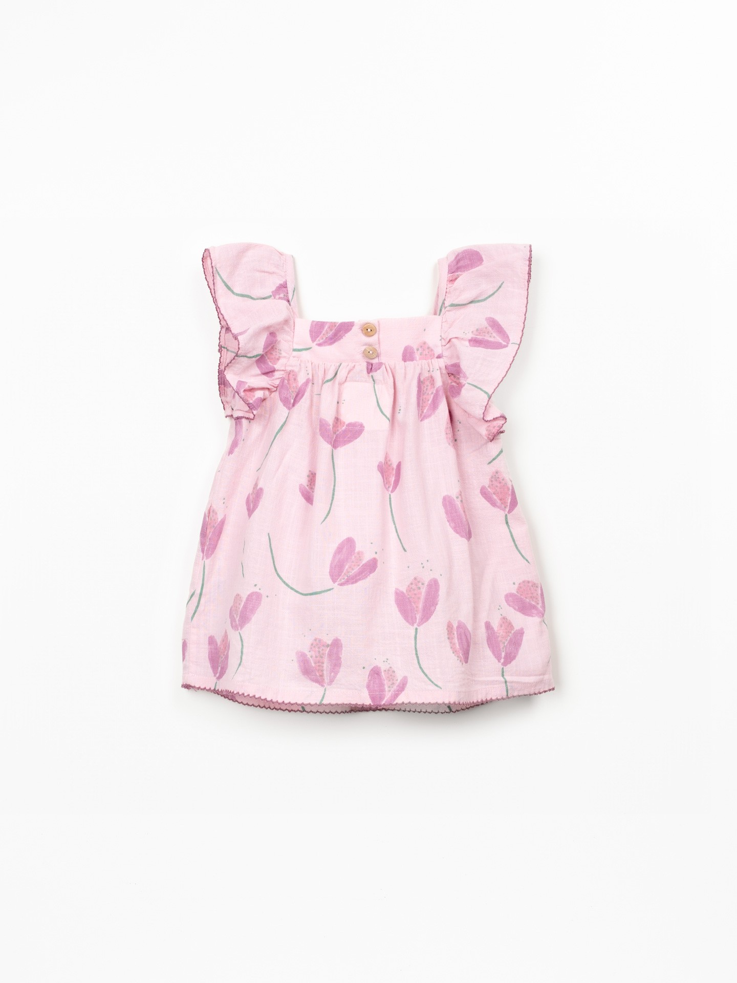 Robe en tissu avec imprimé de tulipes