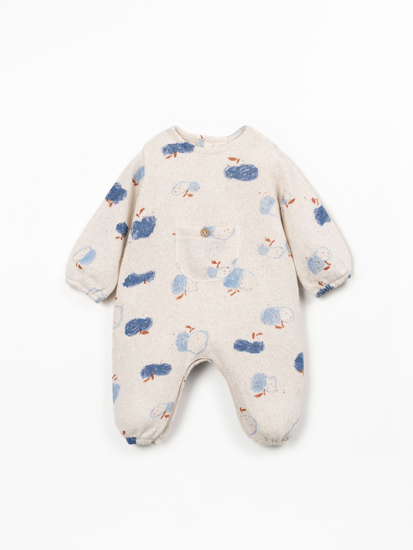 Combinaison en maille imprimée