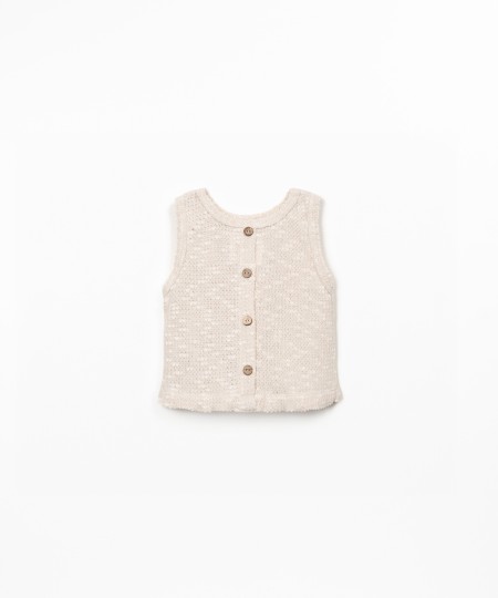 Top sans manches en maille texturée