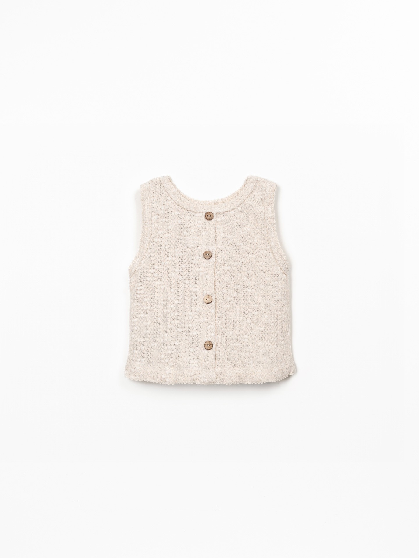 Top sans manches en maille texturée