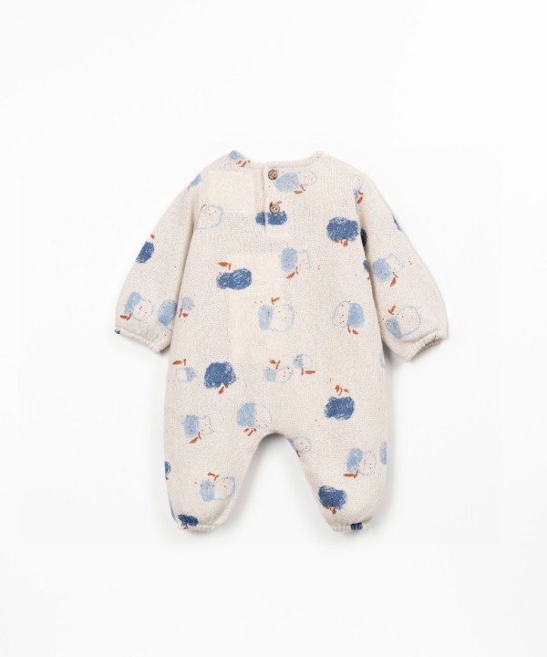 Combinaison en maille imprimée