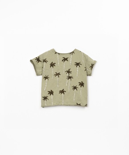 Camiseta con estampado de palmeras