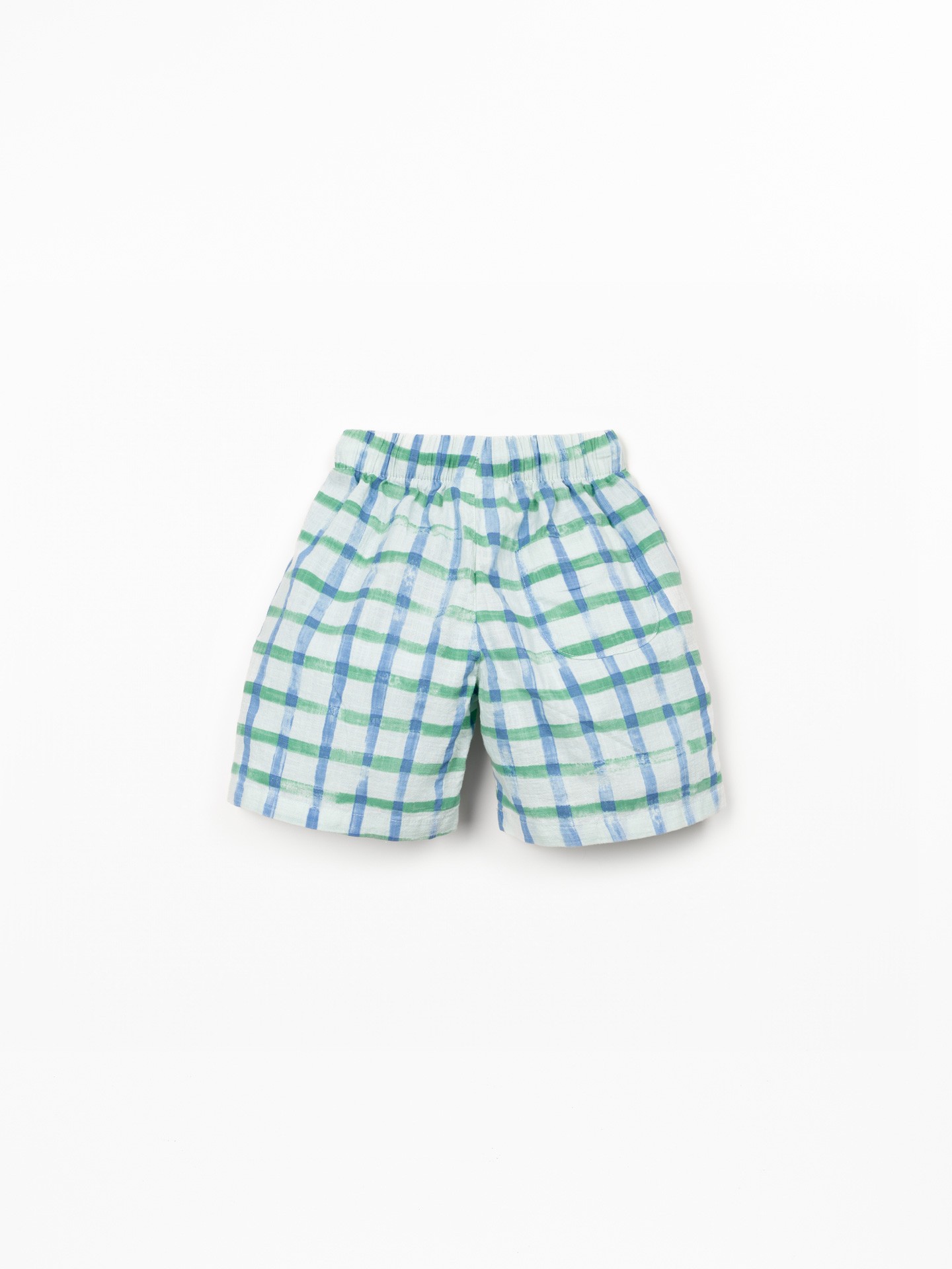 Short en tissu avec imprimé à carreaux