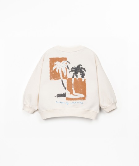 Sweat-shirt avec illustration au dos