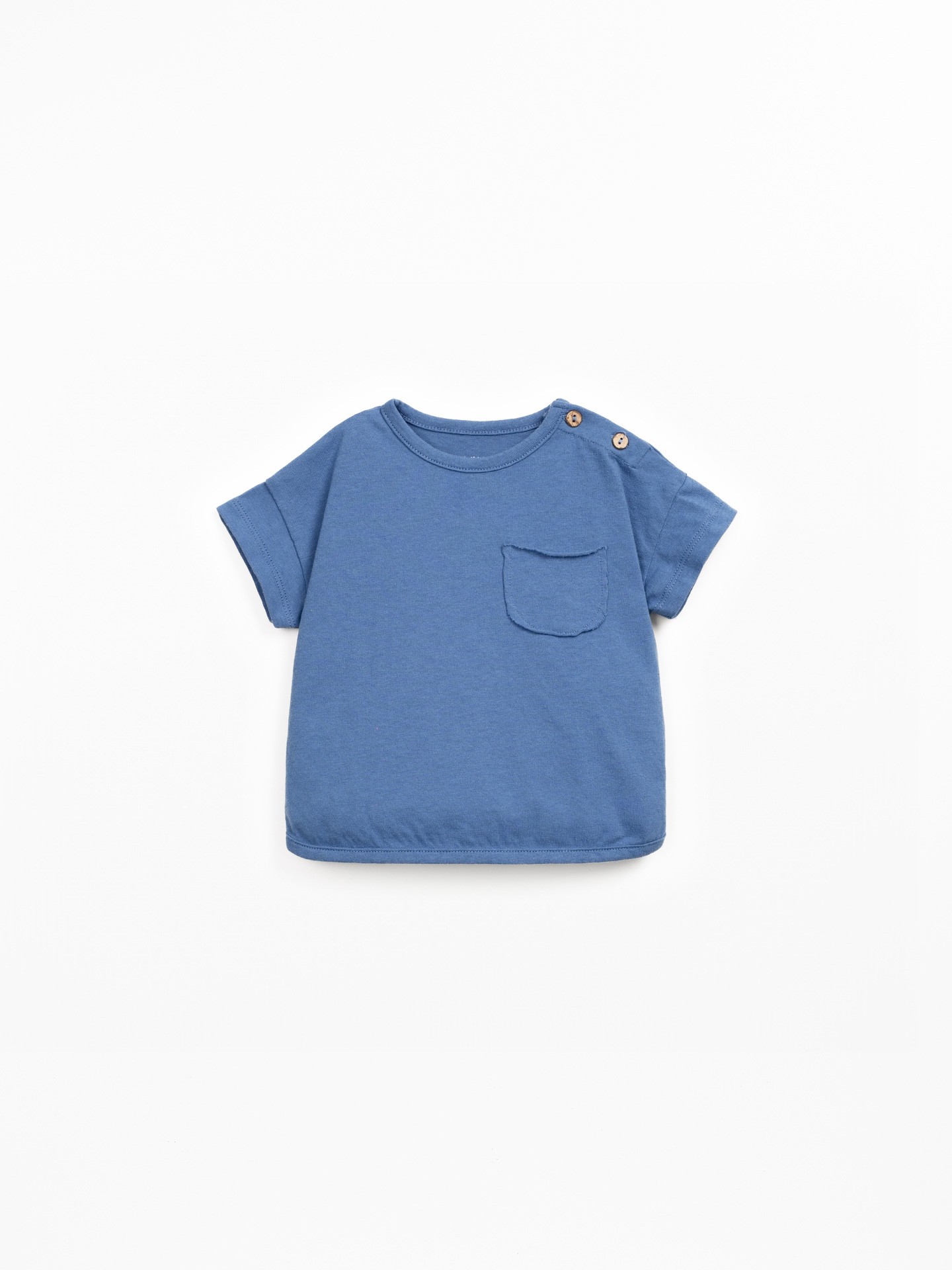 Jersey t-shirt in blend of organic cotton and recycled cotton