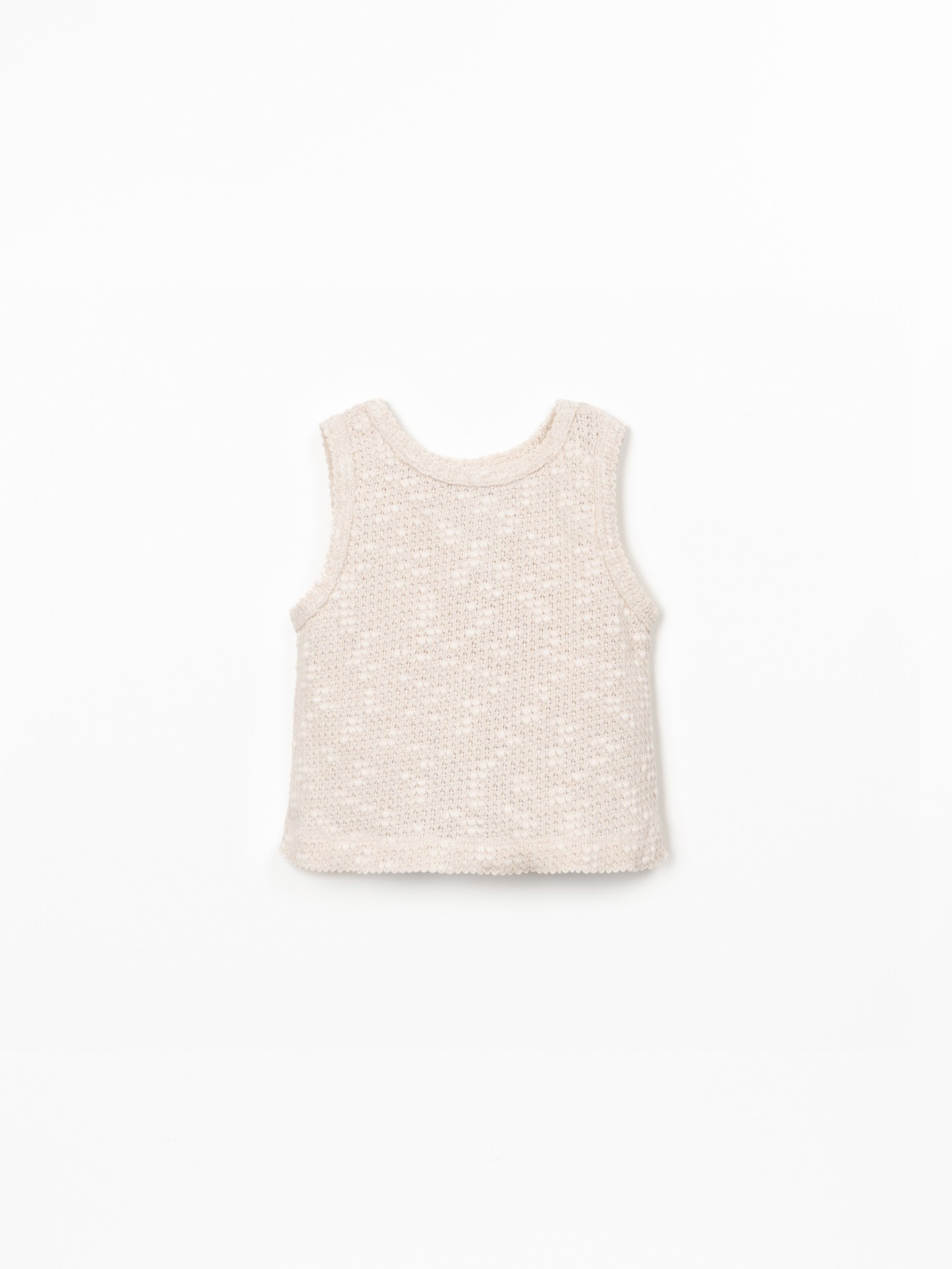 Top sans manches en maille texturée