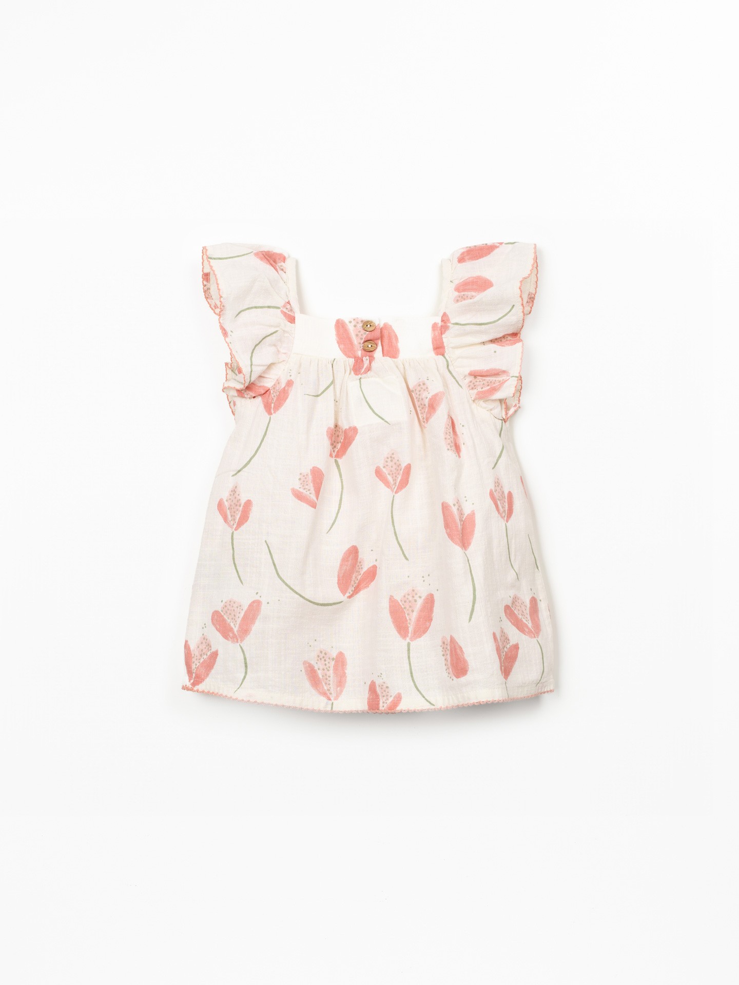 Robe en tissu avec imprimé de tulipes