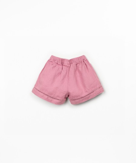 Short en lin avec ceinture élastique