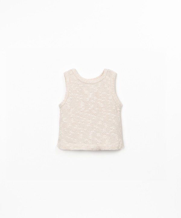Top sans manches en maille textur�e