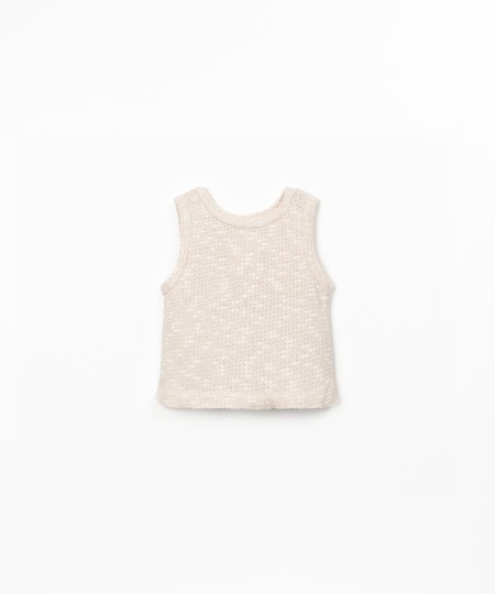 Top sans manches en maille textur�e
