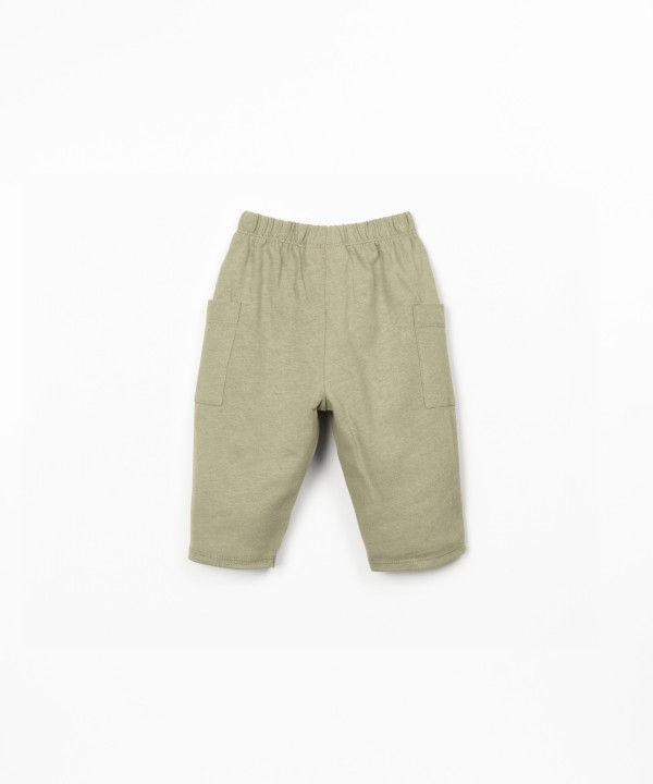 Knit pants in organic cotton and linen