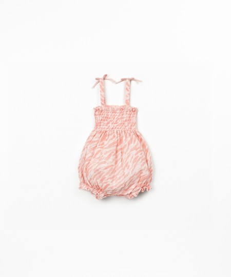 Combinaison en coton biologique avec imprimé zèbre