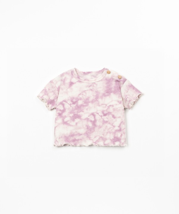 T-shirt avec imprim� tie dye