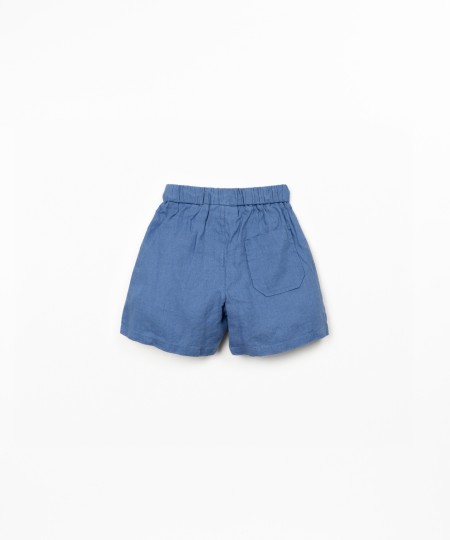 Short en lin avec ceinture ajustable