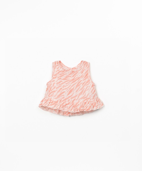 Top en tissu avec imprim?