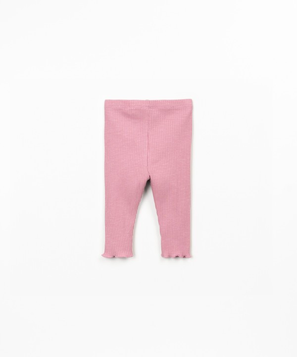 Ribbed leggings in organic cotton