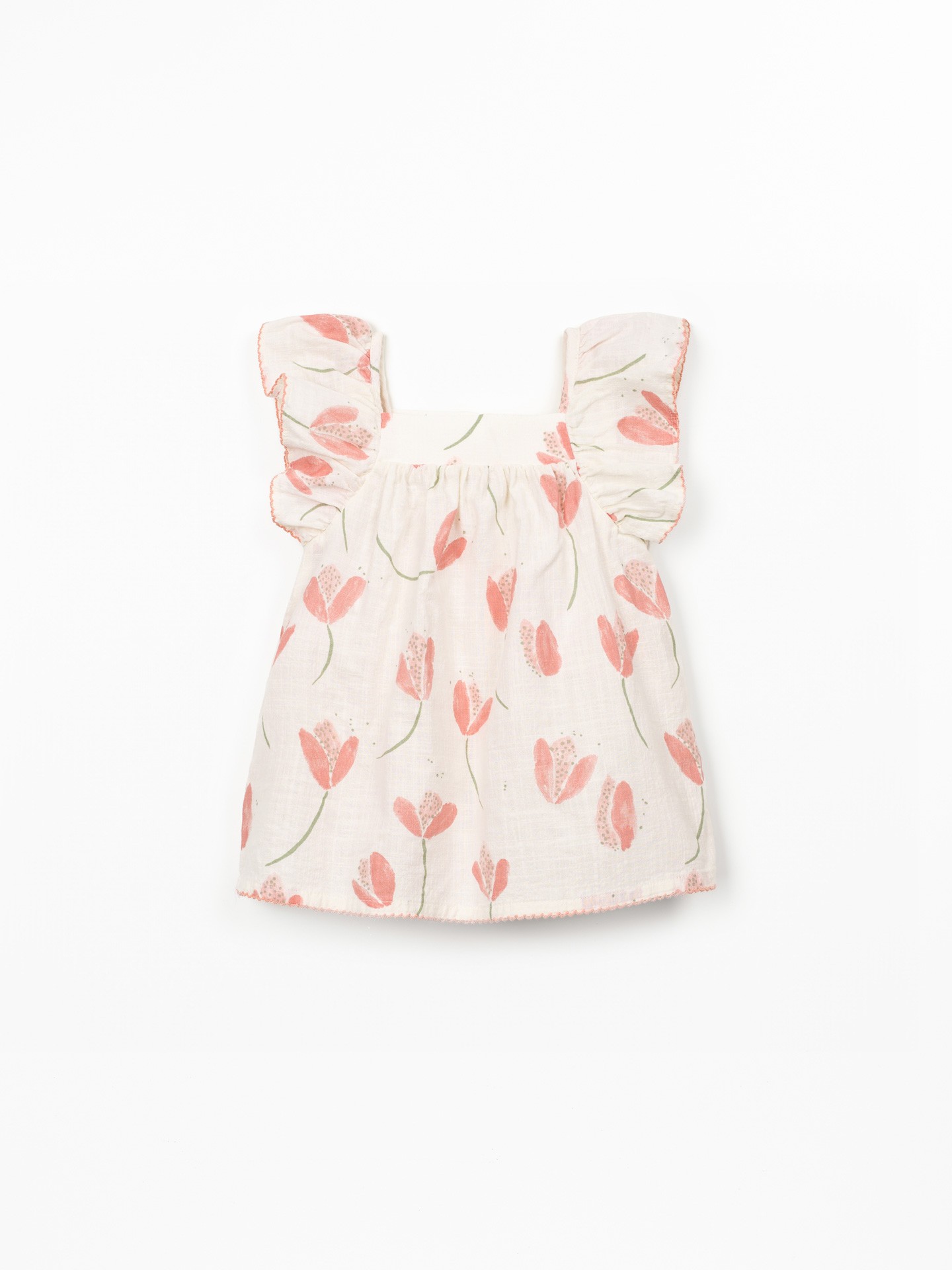 Robe en tissu avec imprimé de tulipes