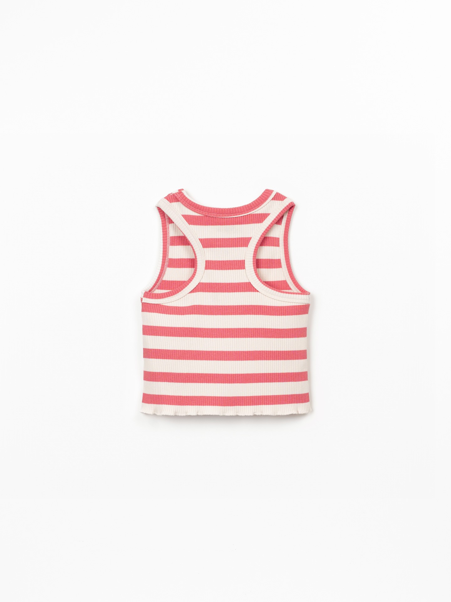 Top sans manches à motif rayé