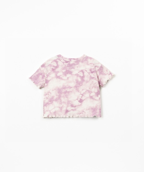 T-shirt with tie dye print