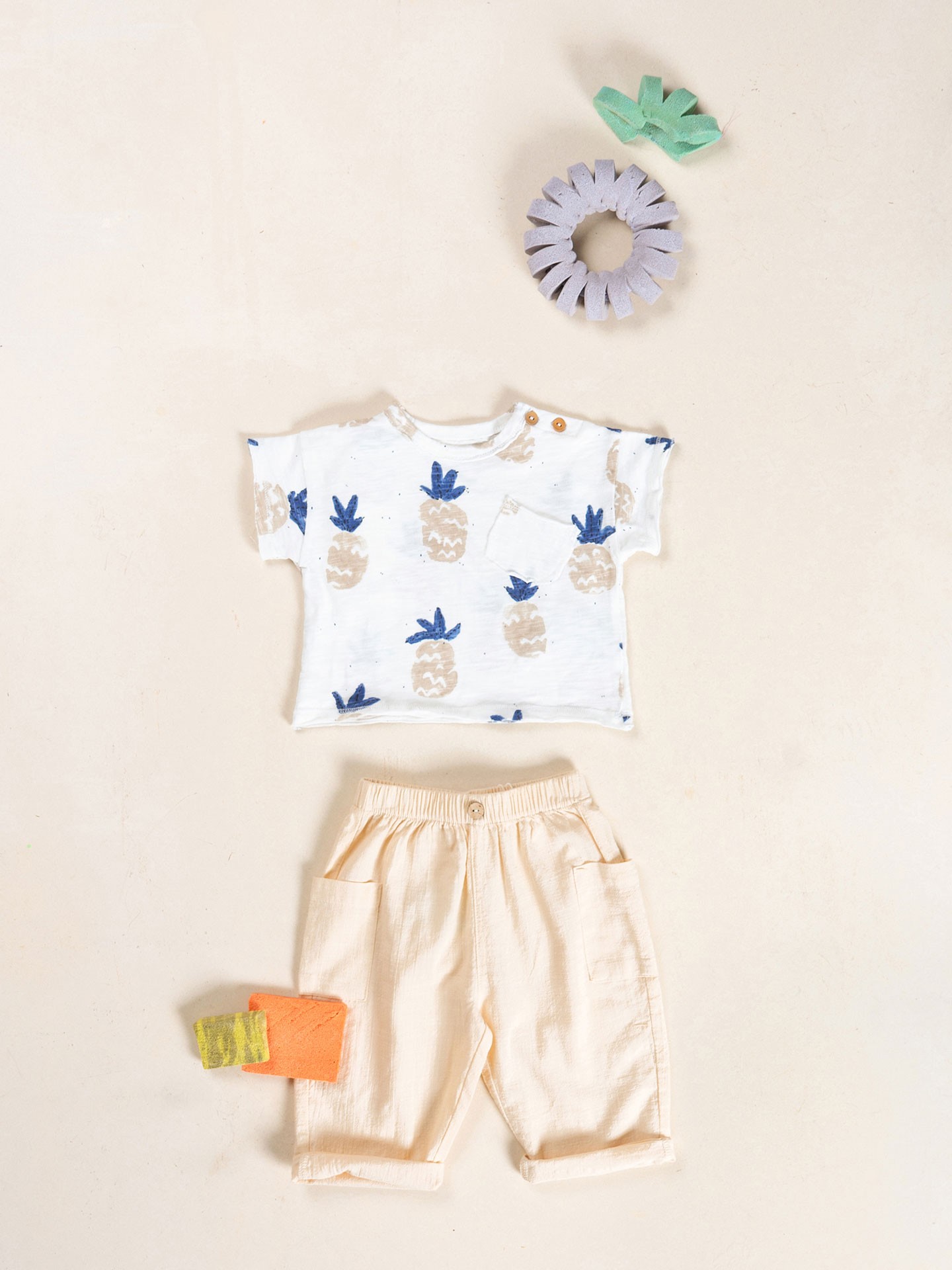 Pantalon en tissu de coton biologique