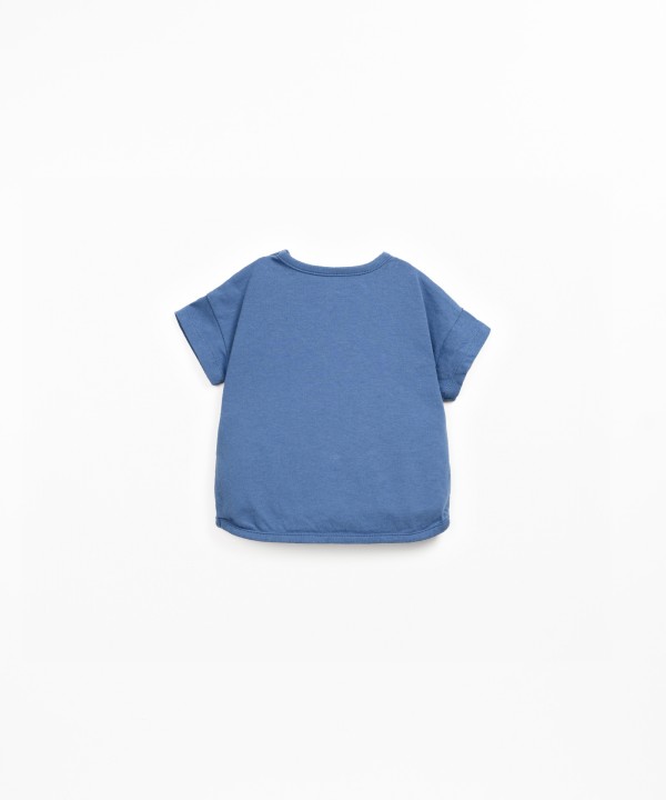 Jersey t-shirt in blend of organic cotton and recycled cotton